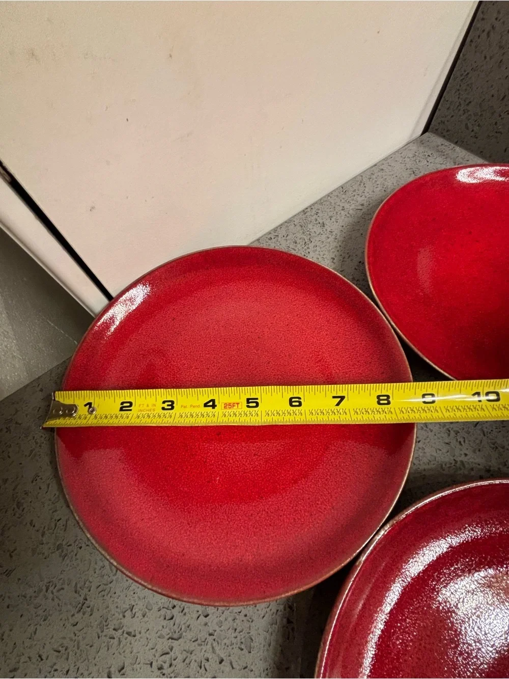 3 Red Ceramic Dinner Plate - Vibrant Red Williams Sonoma